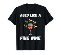 Divertente invecchiato come buon vino anziani citano amante del vino senior Maglietta