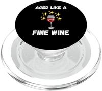 Divertente invecchiato come buon vino anziani citano amante del vino senior PopSockets PopGrip per MagSafe