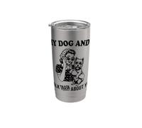 divertente, io e il mio cane Wesite parliamo di te Bicchiere termico in acciaio inox doppia parete