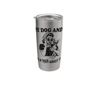 divertente, io e il mio Chihuahua parliamo di te Bicchiere termico in acciaio inox doppia parete
