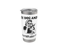 divertente, io e il mio Chihuahua parliamo di te Bicchiere termico in acciaio inox doppia parete