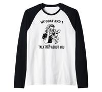 Divertente, io e la mia Capra parliamo di Te Maglia con Maniche Raglan
