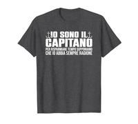 Divertente Io Sono Il Barca Capitano Io Abbia Sempre Ragione Maglietta, Uomo, Grigio Scuro, 4XL