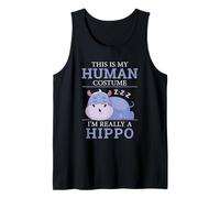 Divertente Ippopotamo Umorismo Questo è Il Mio Costume Umano Ippopotamo di Halloween Canotta
