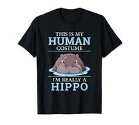 Divertente Ippopotamo Umorismo Questo è Il Mio Costume Umano Ippopotamo di Halloween Maglietta