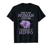 Divertente Ippopotamo Umorismo Questo è Il Mio Costume Umano Ippopotamo di Halloween Maglietta