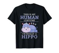 Divertente Ippopotamo Umorismo Questo è Il Mio Costume Umano Ippopotamo di Halloween Maglietta