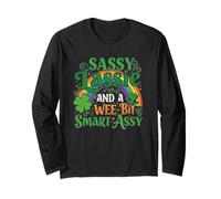 Divertente Irlandese San Patrizio Sassy Lassie Maglia a Manica