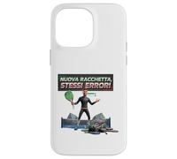 Divertente Italiano Padel Nuova Racchetta Stessi Errori Grafica Custodia per iPhone 14 Pro Max