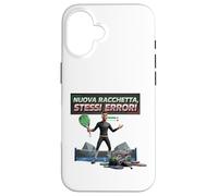 Divertente Italiano Padel Nuova Racchetta Stessi Errori Grafica Custodia per iPhone 16