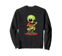 Divertente jamming alieno con un sassofono cosmico Felpa