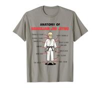 Divertente Jiu Jitsu Anatomia BJJ Cool Arti Marziali Allenamento Maglietta
