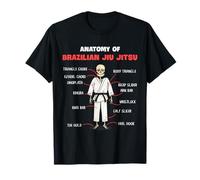 Divertente Jiu Jitsu Anatomia BJJ Cool Arti Marziali Allenamento Maglietta