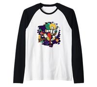 Divertente Jiu-Jitsu Astronauta Flying Armbar BJJ Maglia con Maniche Raglan