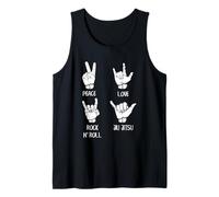 Divertente Jiu Jitsu Peace Love Rock N Roll BJJ Training Canotta