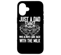 Divertente Just A Dad Who Always Came Back With The Milk Custodia per iPhone 16
