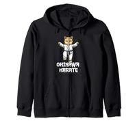 Divertente Karate Cat Kata Kumite Felpa con Cappuccio