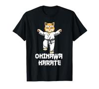 Divertente Karate Cat Kata Kumite Maglietta