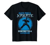 Divertente Karateka Nato per Il Karate Karate Regalo Maglietta, Bambini, Nero, 4 Anni