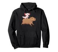 Divertente Kawaii Axolotl e Capybara Amante Bambini Ragazze Uomini Donne Felpa con Cappuccio