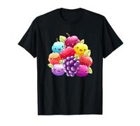 Divertente Kawaii Happy Fruit Bacche UVA Squad Maglietta