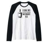 Divertente Kentucky Bourbon Senza Ghiaccio Maglia con Maniche Raglan