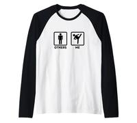 Divertente Kickboxer Amante della Kickboxing Maglia con Maniche Raglan