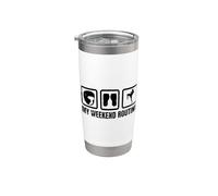Divertente Kickboxer Weekend Kickboxer Muay Thai Bicchiere termico in acciaio inox doppia parete