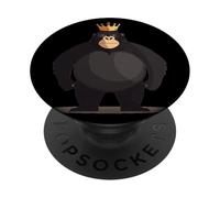 Divertente King Gorilla per un'atmosfera leggendaria PopSockets PopGrip Adesivo