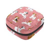 Divertente kit per il primo ciclo mestruale con cucciolo di cane beagle dalmata per ragazze, salvaslip tampone, portamonete mestruale, porta assorbenti con cerniera, organizer per tovaglioli sanitari