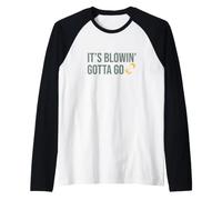 Divertente Kiteboarding It's Blowin' Gotta Go Maglia con Maniche Raglan