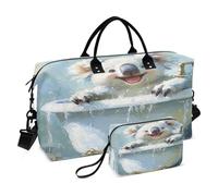 Divertente Koala Retro Vasca Da Bagno Pernottamento Viaggio Duffel Bag Weekender Bag Borsa Da Palestra con Cinghia Regolabile per Sport 2 Pz Set bolso para Mujer
