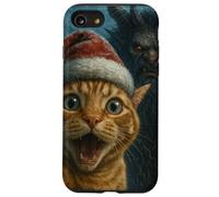 Divertente Krampus Cat Selfie Christmas Horror Meme Custodia per iPhone SE (2020) / 7/8
