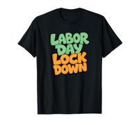 Divertente Labor Day Lockdown Emblema Maglietta