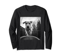 Divertente Labrador Che Salta su Un Trampolino per Gli Amanti dei Cani Grafica Maglia a Manica