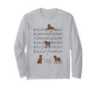 Divertente Labrador Marrone Musica Cioccolato Lab Maglia a Manica