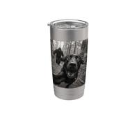 Divertente Labrador nero Bigfoot Bicchiere termico in acciaio inox doppia parete