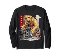 Divertente Labrador Retriever Lab Cane Kaiju Mostro Giapponese Maglia a Manica