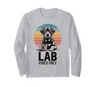Divertente Labrador Retriever Lab Vibes Only Dog Pets Regali Maglia a Manica