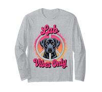 Divertente Labrador Retriever Lab Vibes Only Dog Pets Regali Maglia a Manica