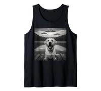 Divertente Labrador Retriever Selfie UFO Astronave Aliena Canotta