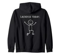 Divertente Lacrosse Oggi Stick Persona Leap of Joy Giocatore Felpa con Cappuccio