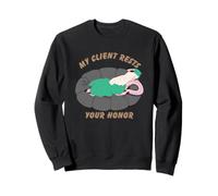Divertente Lama Che Dorme sul Pouf My Client Rests Your Honor Felpa
