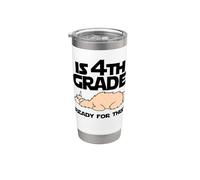 Divertente lama pigro 4 ° grado pronto per questo? Back To School Bicchiere termico in acciaio inox doppia parete