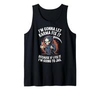 Divertente, lascerò Che Il Karma dicendo Umorismo Sarcastico Donne Uomini Canotta