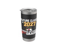 Divertente laurea Future Class Of 2027 Sono sopravvissuto all"ottavo grado Bicchiere termico in acciaio inox doppia parete
