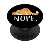 Divertente Lazy Cat per gli uomini Donne No, non oggi PopSockets PopGrip Adesivo