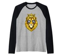 Divertente Leone Che Dice Questo Fuori Rabbia Sarcastico Maglia con Maniche Raglan
