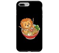 Divertente Leone Giapponese Ramen Noodles Bowl Giappone Zoo Ragazzi Ragazze Custodia per iPhone 7 Plus/8 Plus