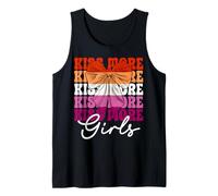 Divertente Lesbica Pride Bandiera LGBTQ Coquette Bow Bacio Più Ragazze Canotta